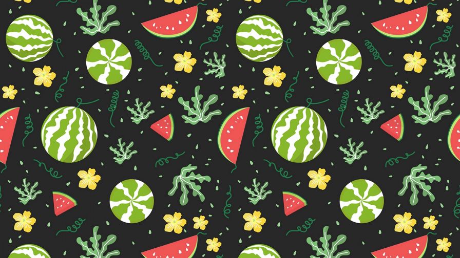 Watermelons and berries HD Wallpaper