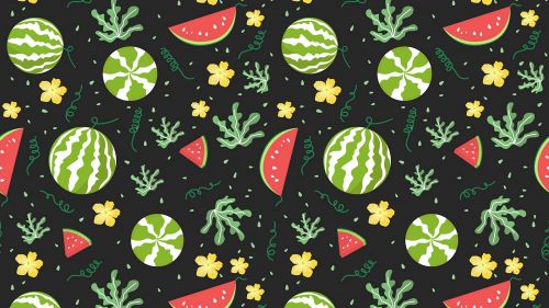 Watermelons and berries HD Wallpaper