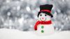 White Red and Black Snowman HD Wallpaper