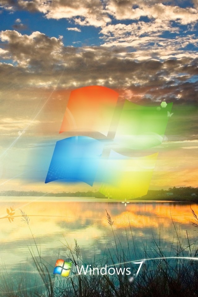 Windows 7 covered in clouds HD Wallpaper