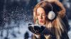 Woman Blowing Snow from Hand HD Wallpaper