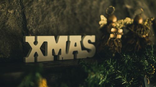 Wooden Xmas Cutout Sign HD Wallpaper