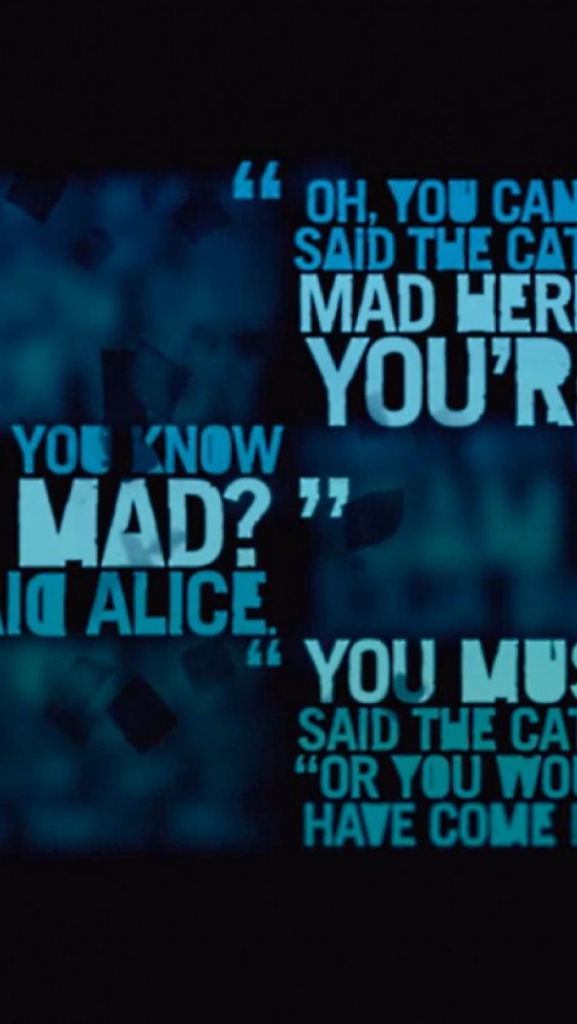 Were All Mad Here Hd Wallpaper Iphone 5 5s Ipod Hd